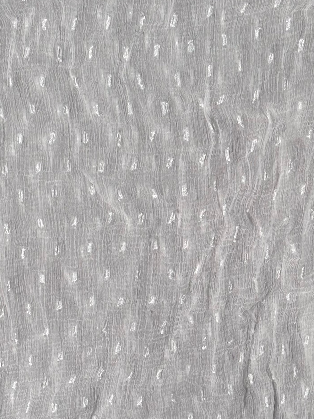 Newport News White Lace-Yoke Dot Sheer Blouse - Picture 9 of 11